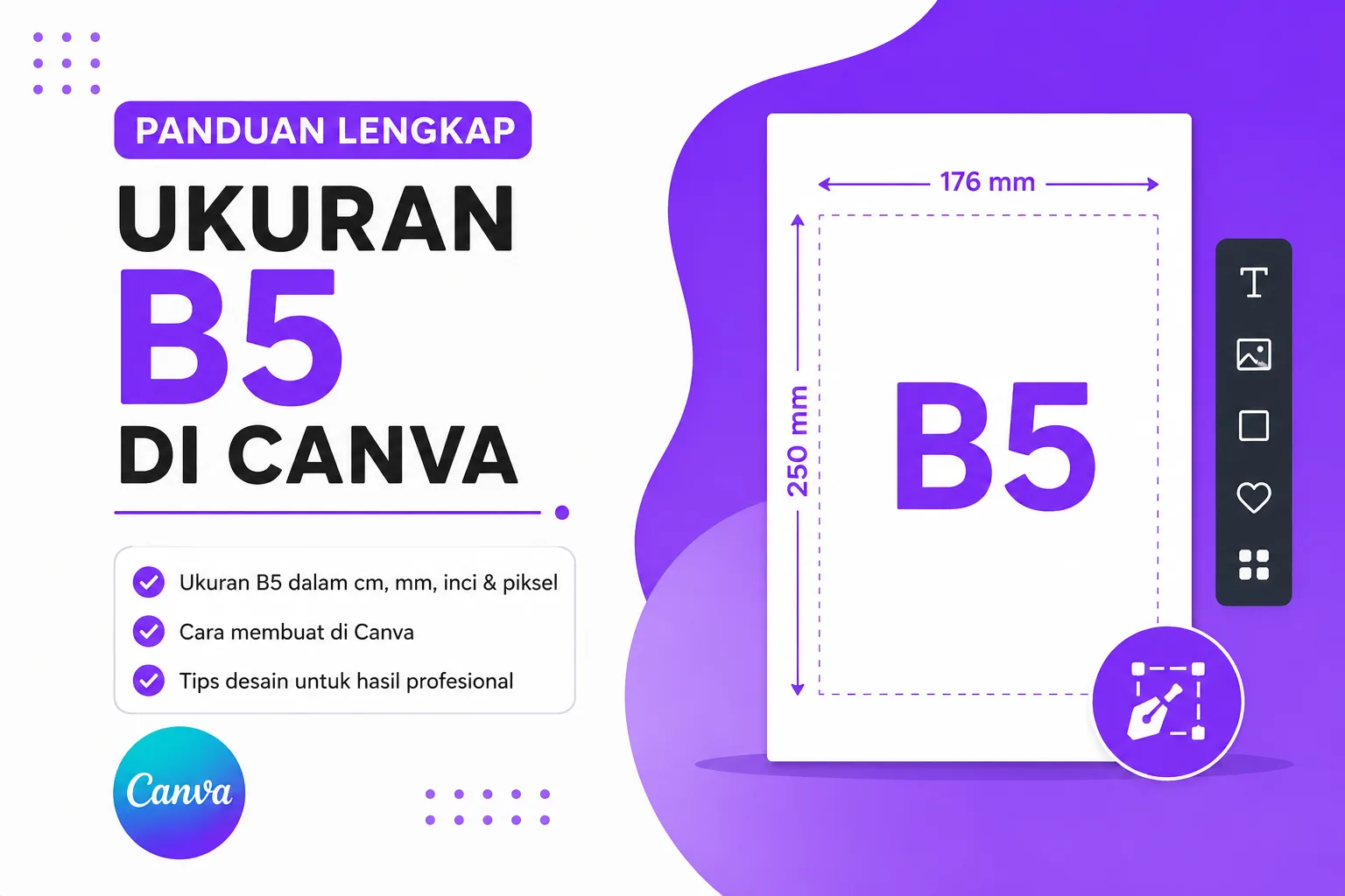 Berapa Ukuran B5 di Canva
