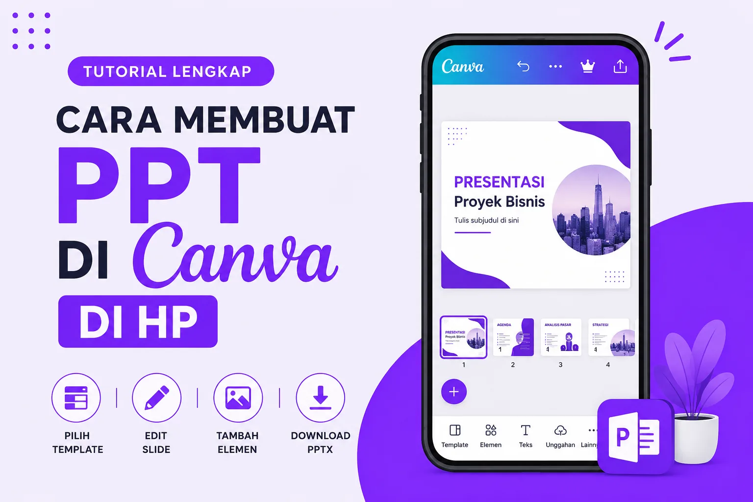 Cara Membuat PPT di Canva di HP