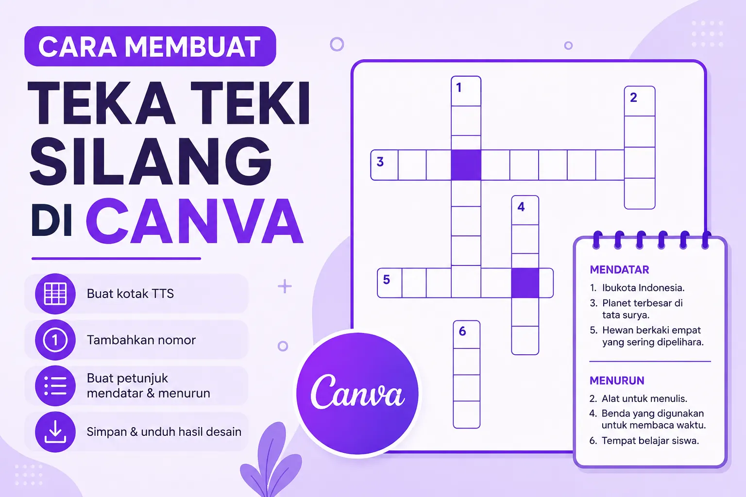 Cara Membuat Teka Teki Silang di Canva
