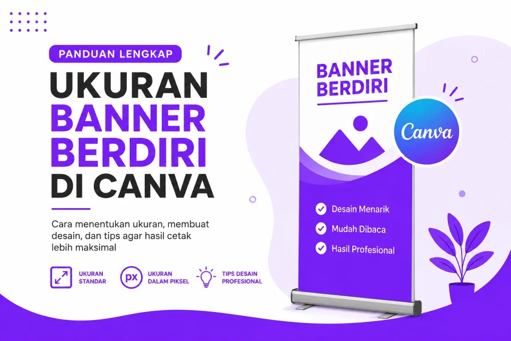 Segini Ukuran Banner Berdiri di Canva