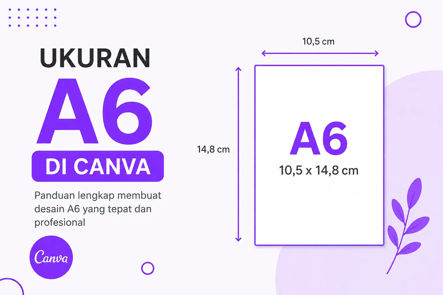 Ukuran A6 di Canva Berapa CM
