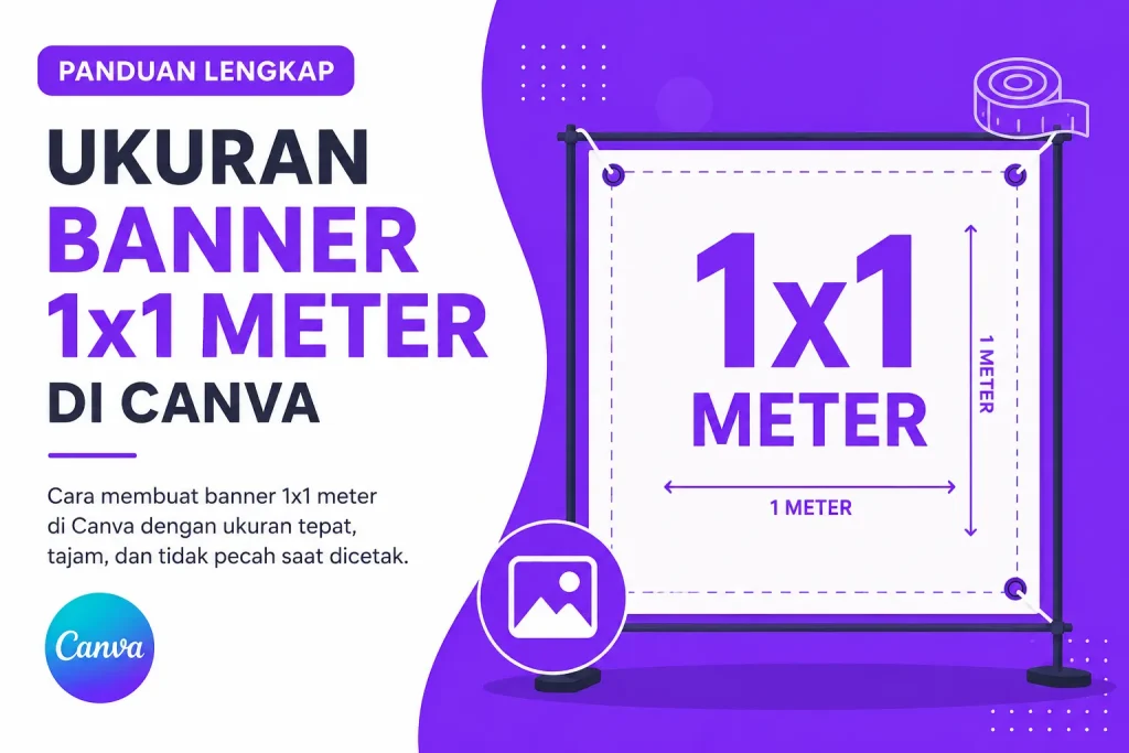 Ukuran Banner 1x1 Meter di Canva