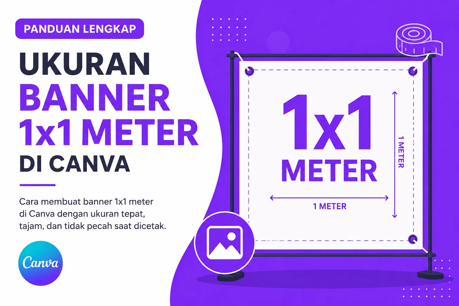 Ukuran Banner 1x1 Meter di Canva