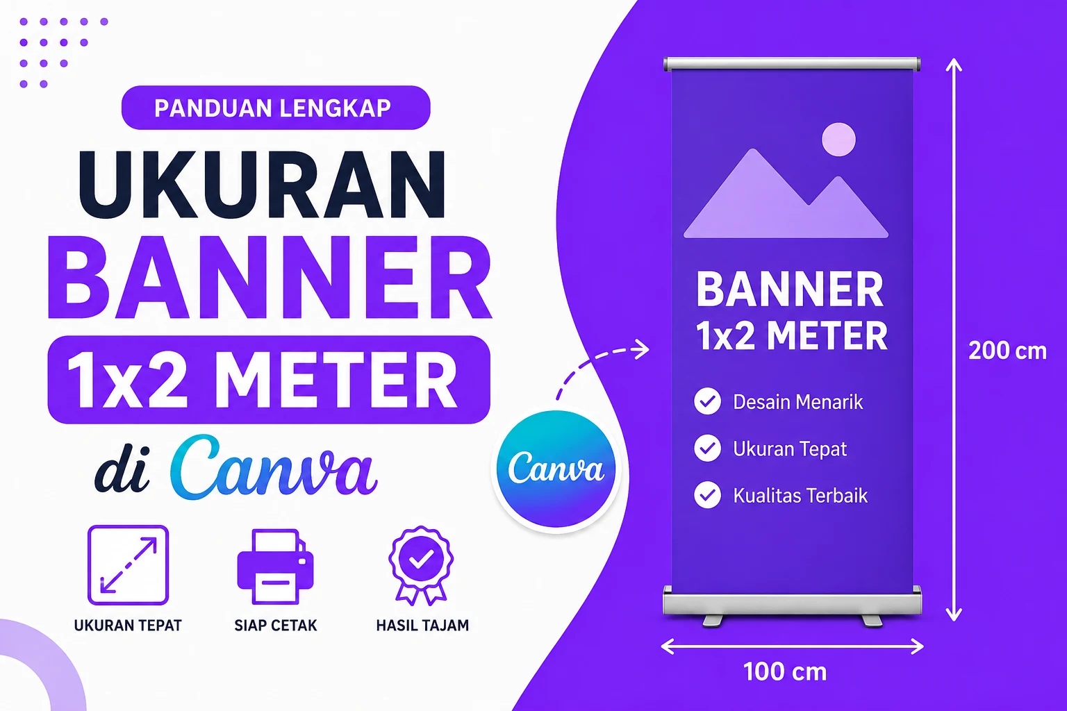 Ukuran Banner 1x2 Meter di Canva