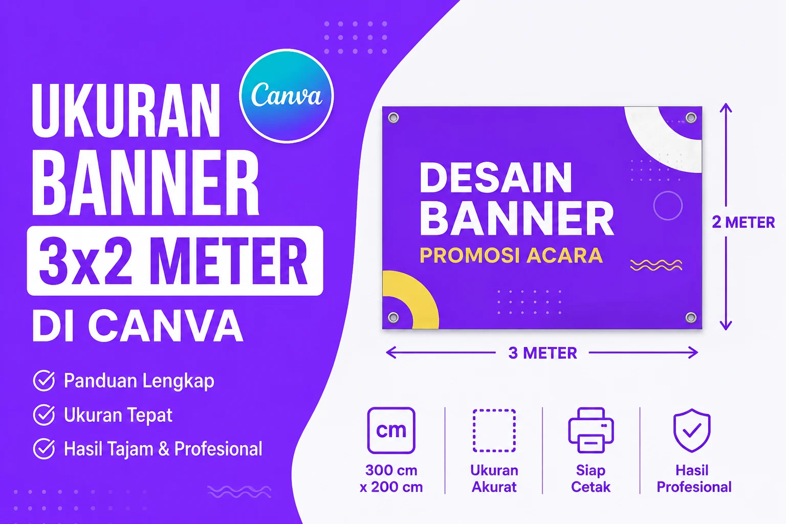Ukuran Banner 3x2 Meter di Canva