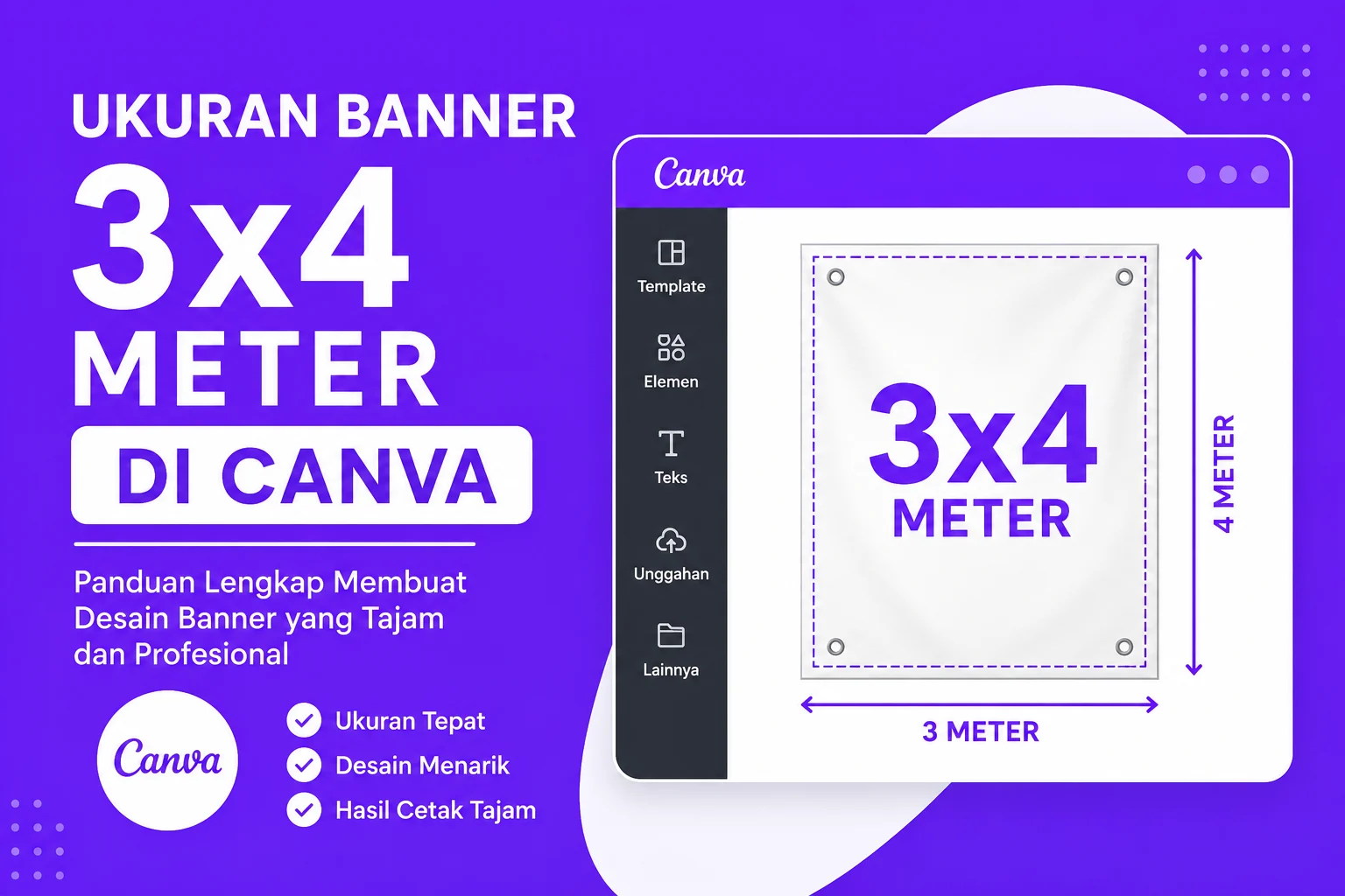 Ukuran Banner 3x4 Meter di Canva