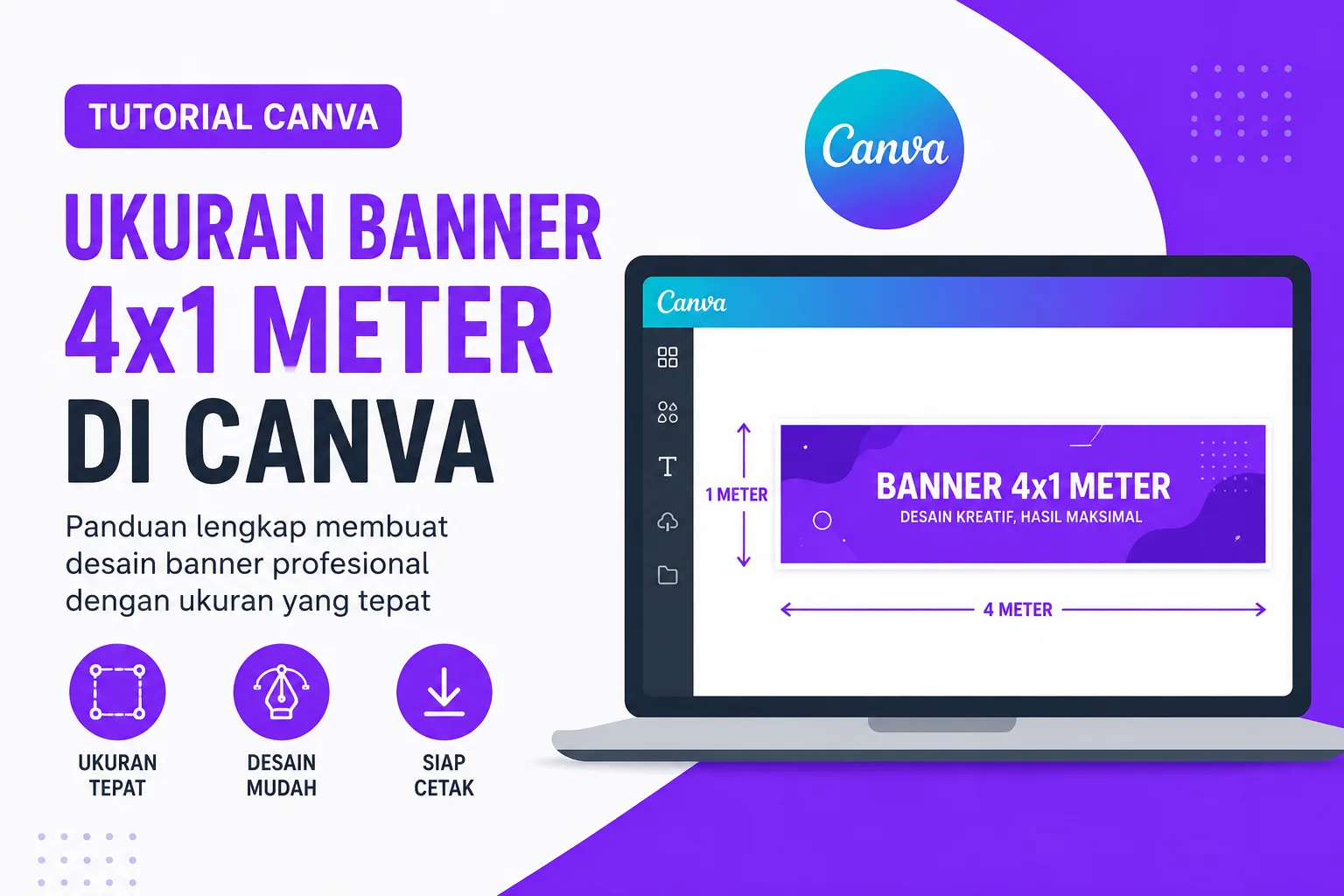 Ukuran Banner 4x1 Meter di Canva