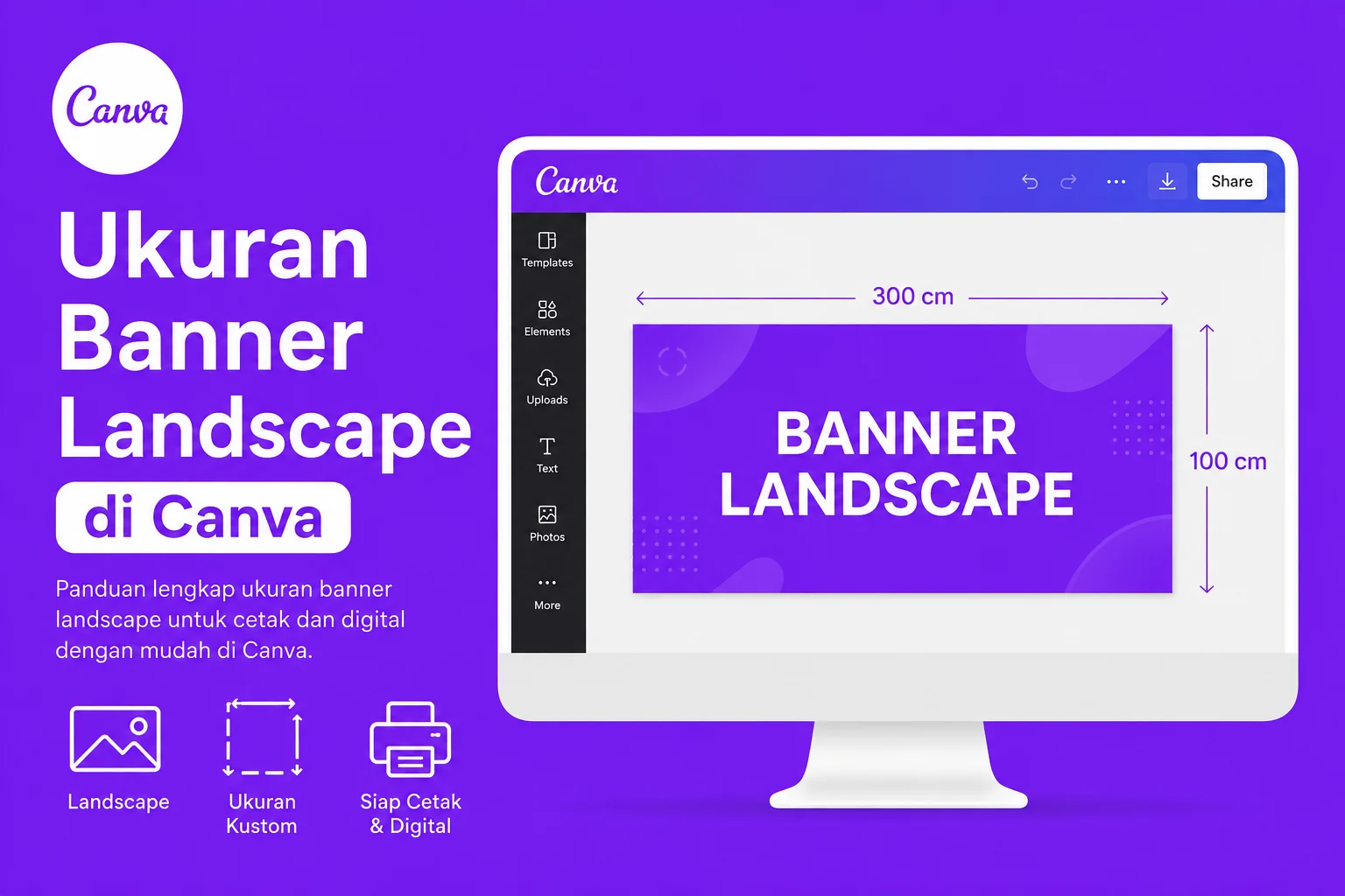 Ukuran Banner Landscape di Canva