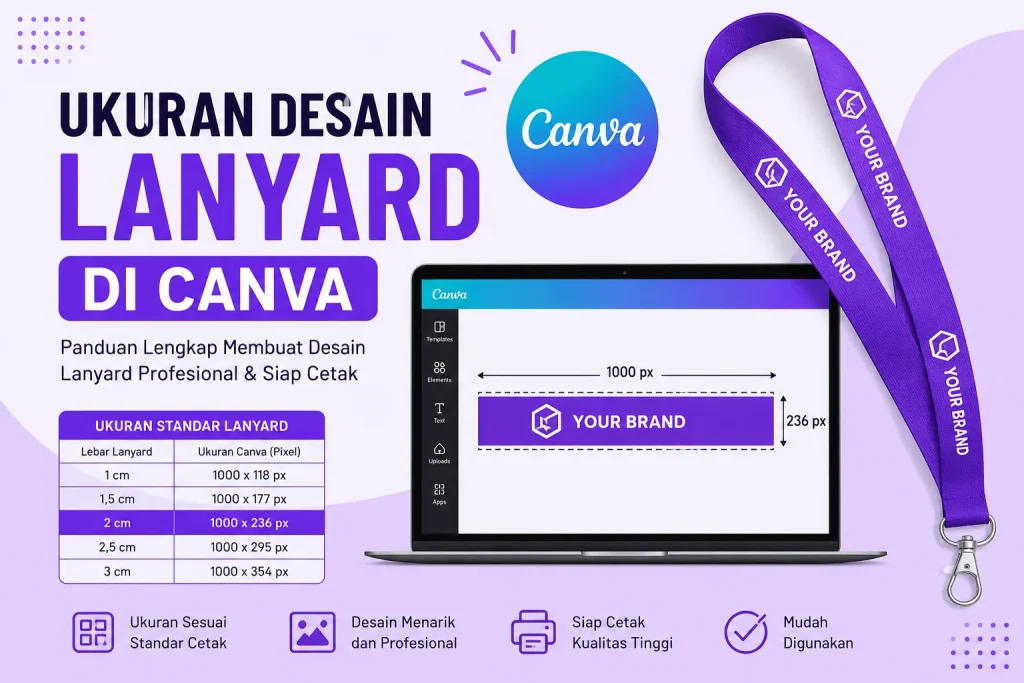 Ukuran Desain Lanyard di Canva