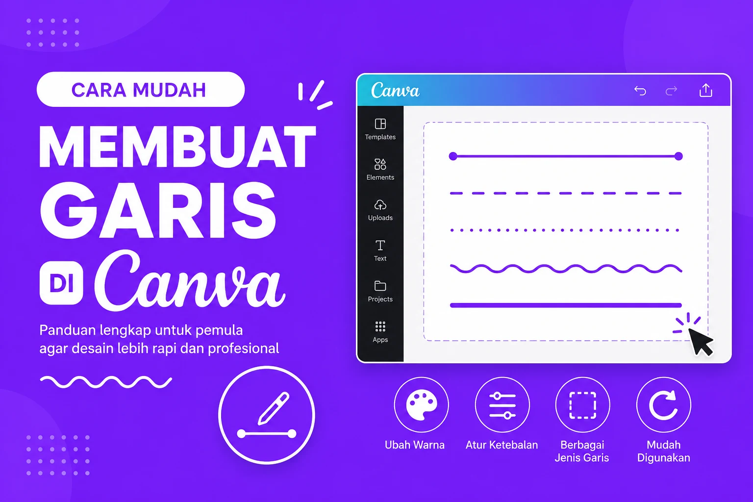 Cara Membuat Garis di Canva
